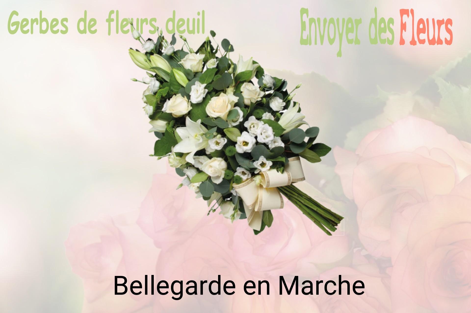 Gerbe de fleurs de deuil livrée à Bellegarde-en-Marche